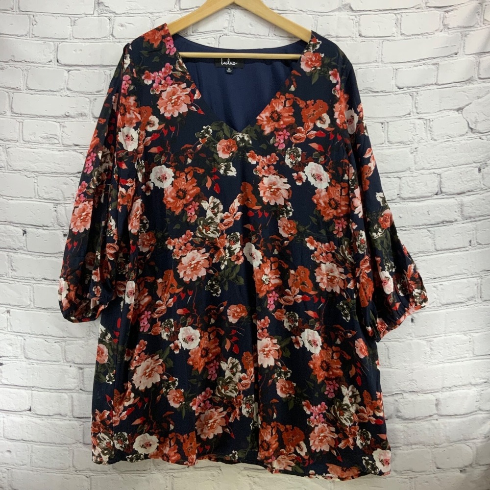 Lulus Floral Tunic Top Womens Sz XL